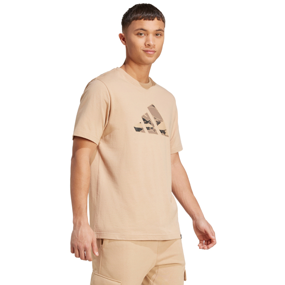 Koszulka męska adidas Camo Logo Graphic beżowa JM6382