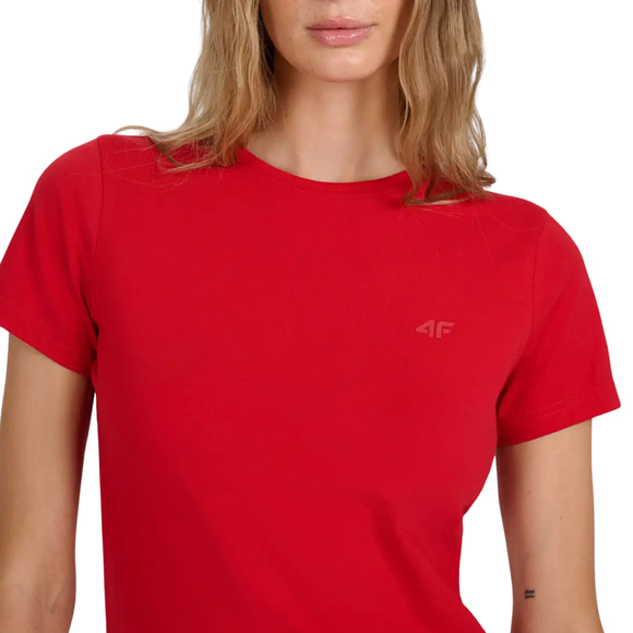 Koszulka damska 4F F2255 czerwona 4FWMM00TTSHF2255 062S