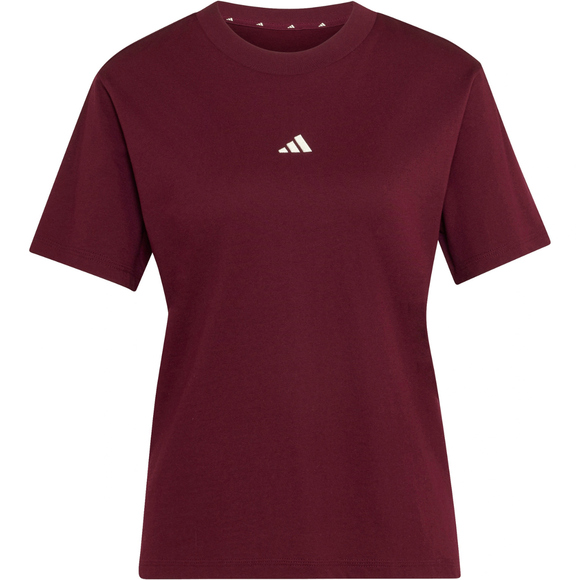Koszulka damska adidas Essentials Small Logo Cotton bordowa KX0786