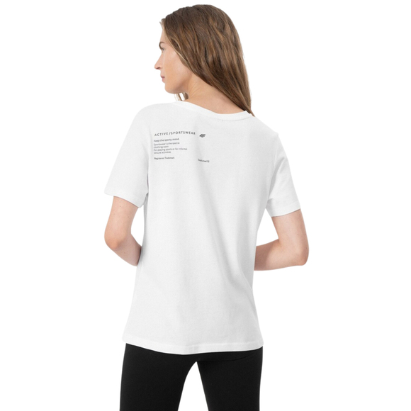 Koszulka damska 4F biała H4Z22 TSD025 10S