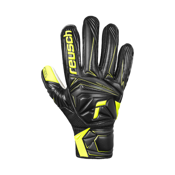 Rękawice bramkarskie Reusch Attrakt Starter Solid Finger Support Junior czarno-białe 5672511 7752
