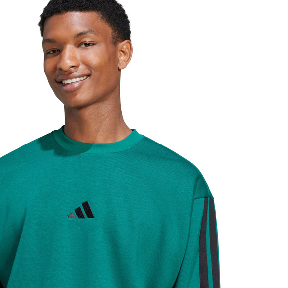 Bluza męska adidas Essentials 3-Stripes Fleece zielona JE6306 