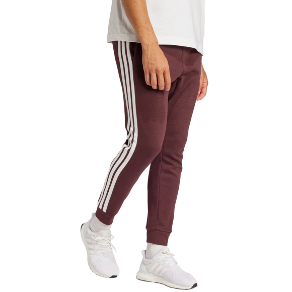 Spodnie męskie adidas Essentials 3-Stripes Fleece bordowe JD1853