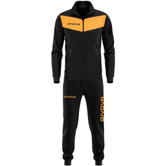 Dres Givova Tuta Visa Fluo czarno-pomarańczowy TR018F 1028
