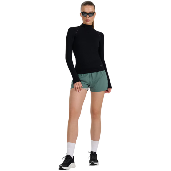 Koszulka damska longsleeve 4F F419 głęboka czerń 4FWAW25TFLOF419 20S