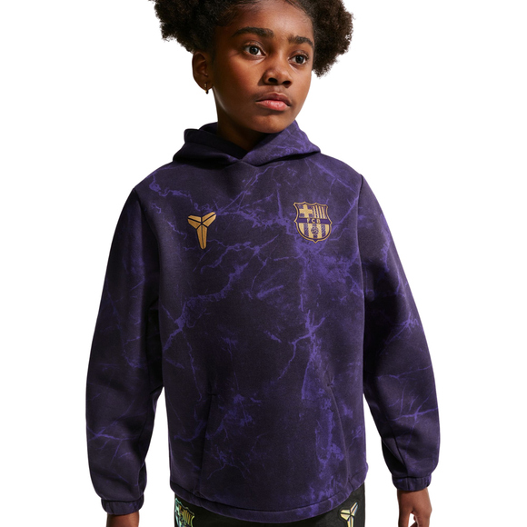 Bluza dla dzieci Nike FC Barcelona czarno-fioletowa IO4660 010