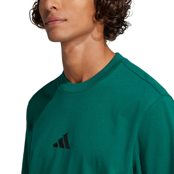 Koszulka męska adidas Essentials Small Logo Single Jersey zielona JF1096