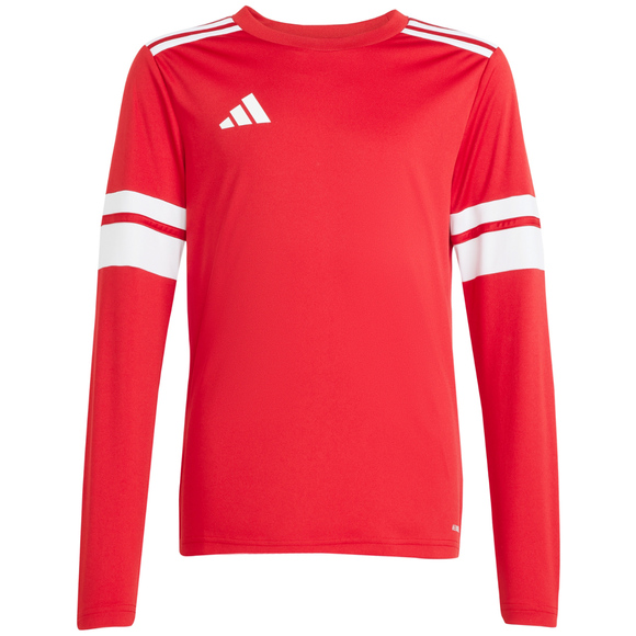 Koszulka dla dzieci adidas Squadra 25 Long Sleeve Jersey czerwono-biała JJ0041