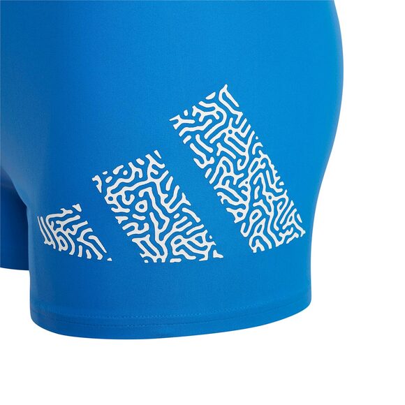 Spodenki kąpielowe dla dzieci adidas 3 Bar Logo niebieskie IA5406