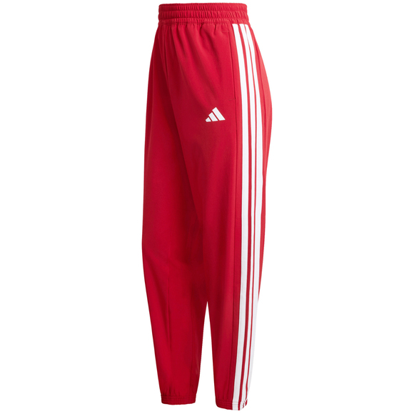 Spodnie damskie adidas Train Essentials 3-Stripes Woven czerwone KF8554