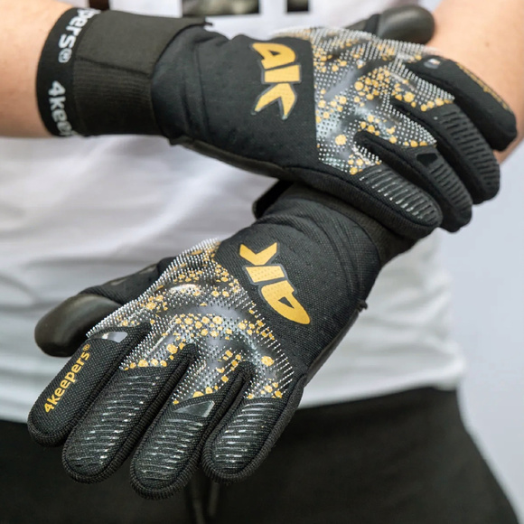 Rękawice bramkarskie 4Keepers Elite Drake NC Junior czarne
