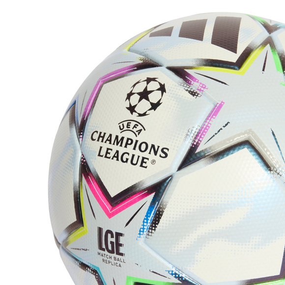 Piłka nożna adidas UCL League 26/27 League Stage Box biało-niebiesko-różowo-zielona KE9771