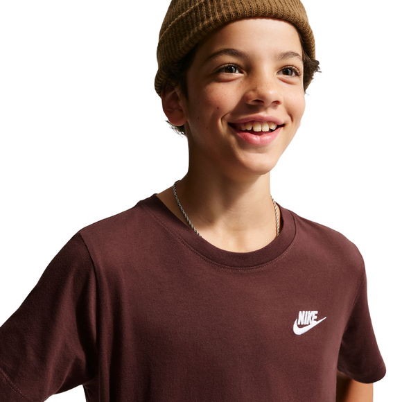 Koszulka dla dzieci Nike Sportswear brązowa FZ5177 659