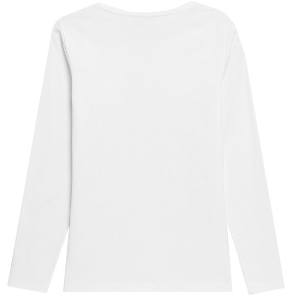 Koszulka damska longsleeve 4F F167 biała 4FAW23TLONF167 10S