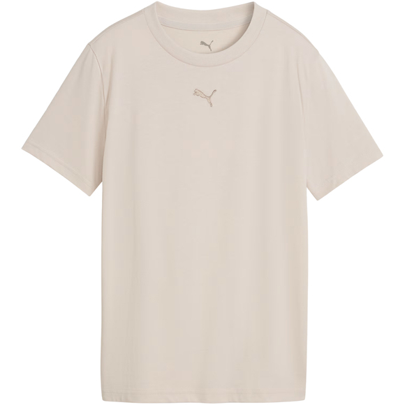 Koszulka dla dzieci Puma ESS Centered Cat Logo Tee beżowa 692972 82