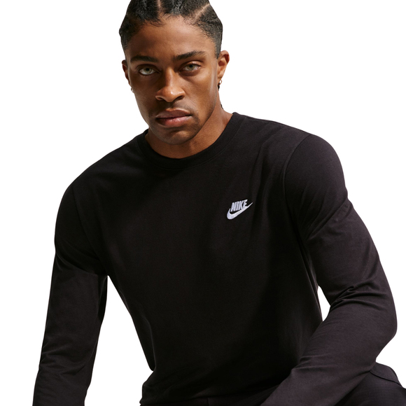 Koszulka męska Nike Club Tee LS czarna AR5193 010
