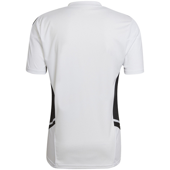 Koszulka męska adidas Condivo 22 Jersey V-neck biało-czarna HA6290