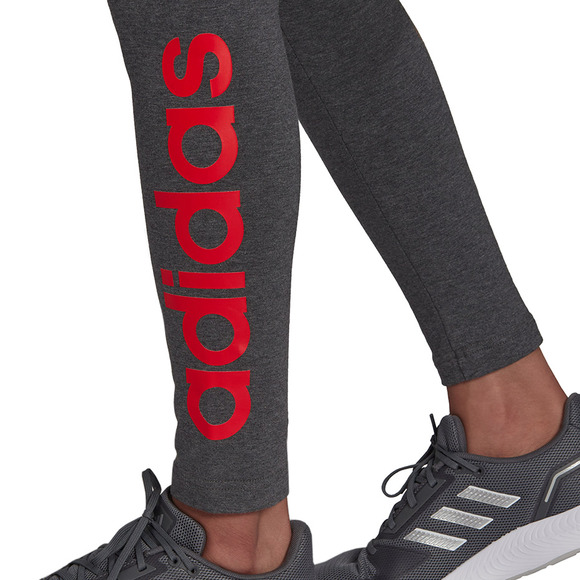 Legginsy damskie adidas Loungewear Essentials szaro-czerwone  HD1770