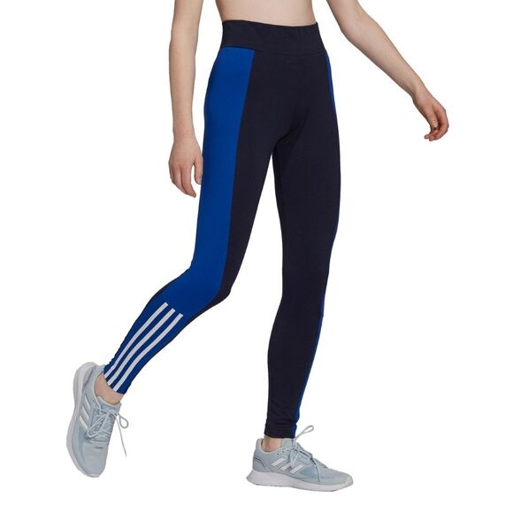 Legginsy damskie adidas Essentials Colorblock czarno-niebieskie GS6323