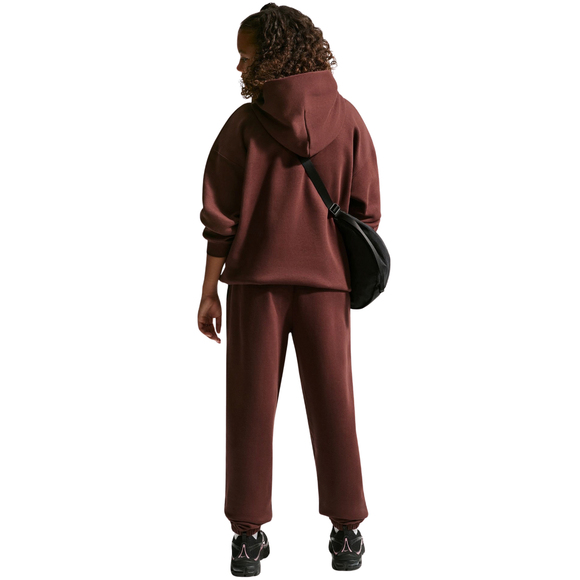Spodnie dla dzieci Nike Sportswear Studio Fleece brązowe IM4905 658