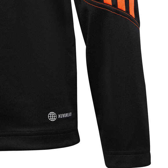 Bluza dla dzieci adidas Tiro 23 Club Training Top czarno-pomarańczowa HZ0186