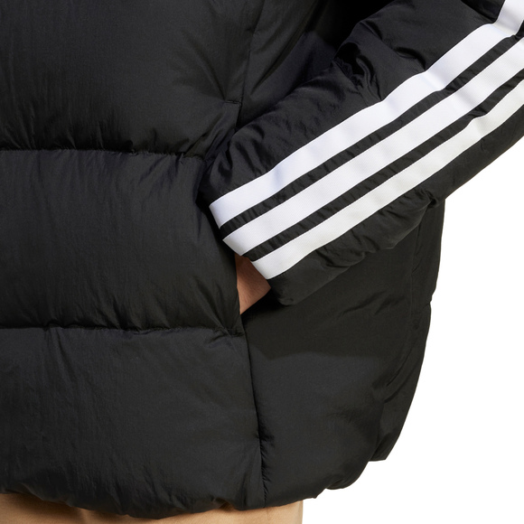 Kurtka męska adidas Essentials Climawarm 3 Stripes Puffer Down Hooded czarna JM4165