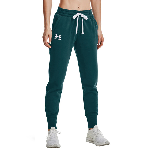 Spodnie damskie Under Armour Rival Fleece Joggers zielone 1356416 716