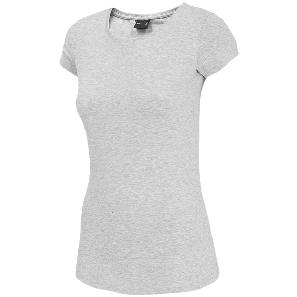 Koszulka damska 4F chłodny jasny szary melanż NOSH4 TSD001 27M