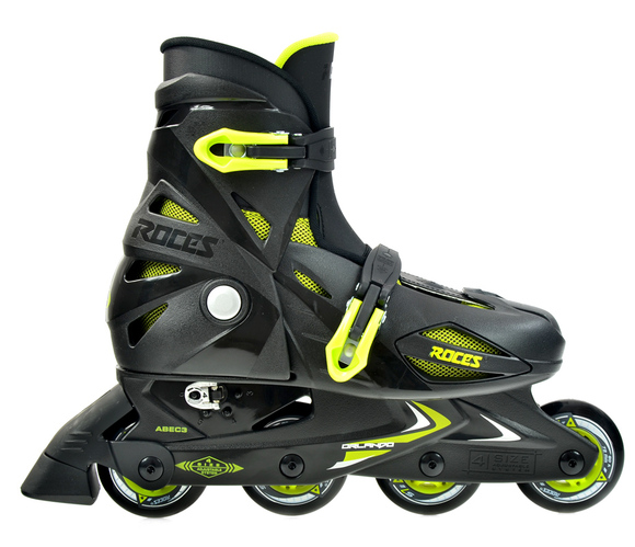 Łyżworolki Roces Orlando III czarno-limonkowe 400687 09  