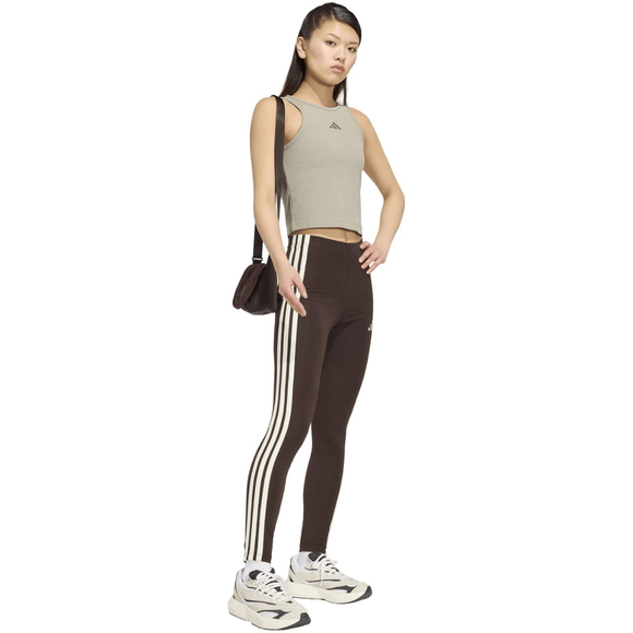 Legginsy damskie adidas Essentials 3-Stripes brązowe KS6286