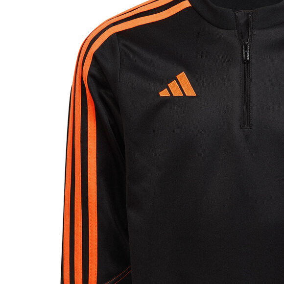 Bluza dla dzieci adidas Tiro 23 Club Training Top czarno-pomarańczowa HZ0186