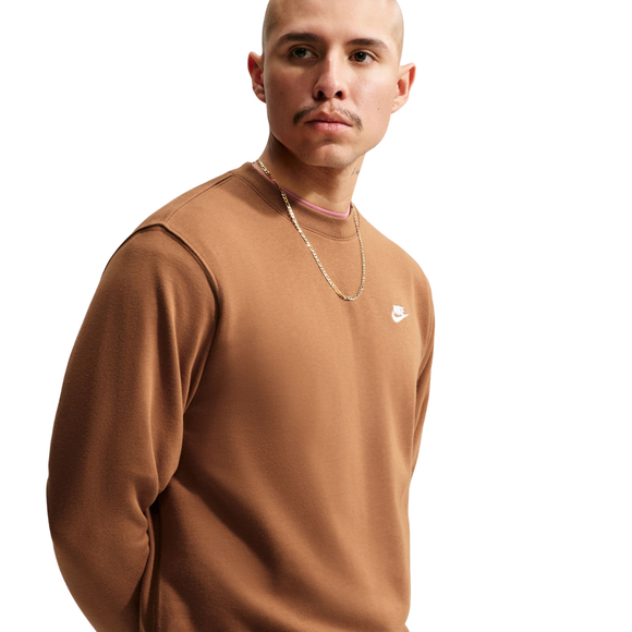 Bluza męska Nike Club FT jasny brąz FN3888 270