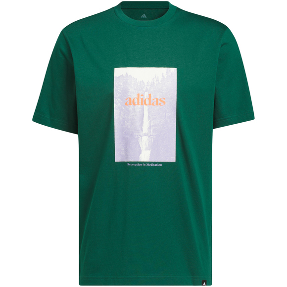 Koszulka męska adidas Waterfall Graphic zielona KS2173