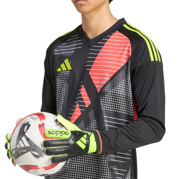 Rękawice bramkarskie dla dzieci adidas Copa Club czarno-limonkowe JN5341