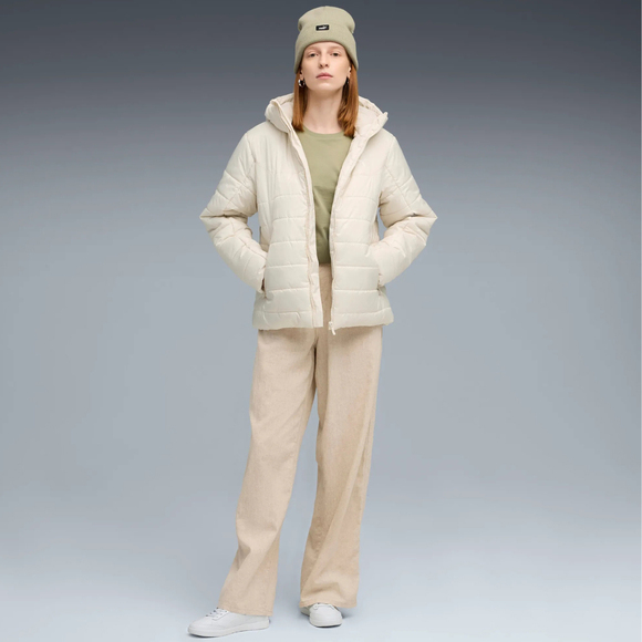 Kurtka damska Puma ESS Hooded Padded ecru 685231 87