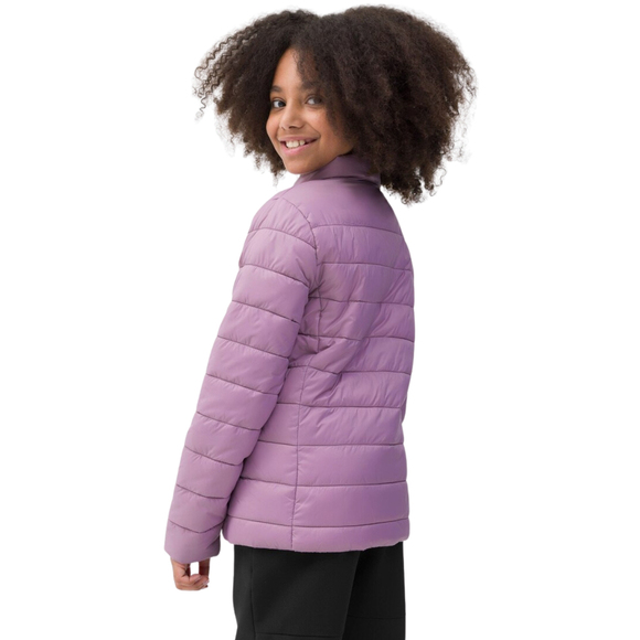 Kurtka puchowa dla dziewczynki 4F jasny fiolet 4FJSS23TDJAF073 52S