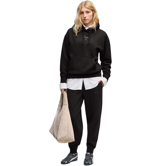 Bluza damska Puma ESS Script Comfort Hoodie czarna 694136 01