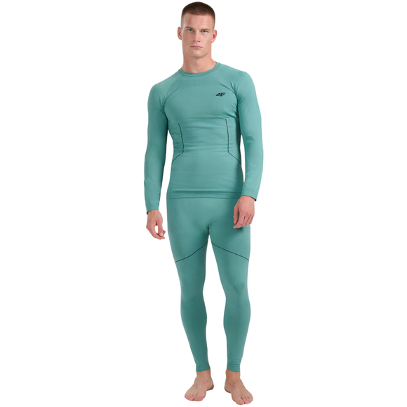 Spodnie termoaktywne męskie 4F M234 morska zieleń 4FWAW25USEAM234 46S