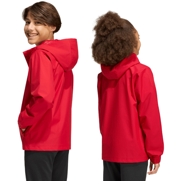 Kurtka dla dzieci adidas Entrada 26 All Weather czerwona JZ9105