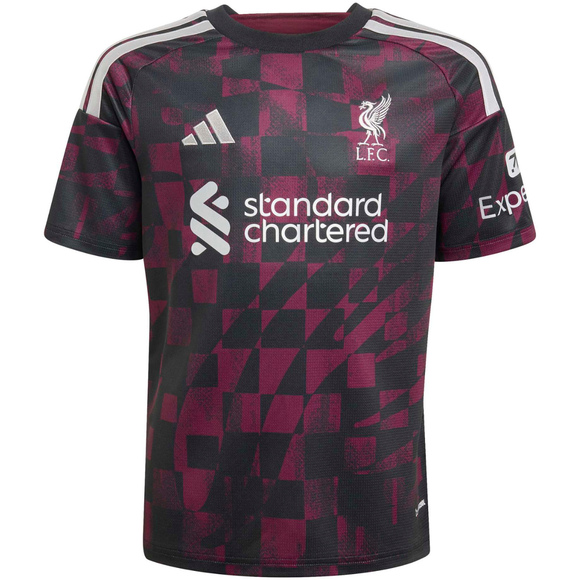 Koszulka dla dzieci adidas Liverpool FC 26/27 Third Jersey czarno-różowa KB8284