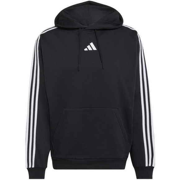 Bluza męska adidas Essentials 3-Stripes Fleece Hoodie czarna KY6602