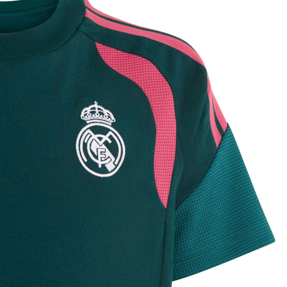 Koszulka dla dzieci adidas Real Madrid 26/27 Tiro 26 Sweat Tee ciemnozielona KZ2483