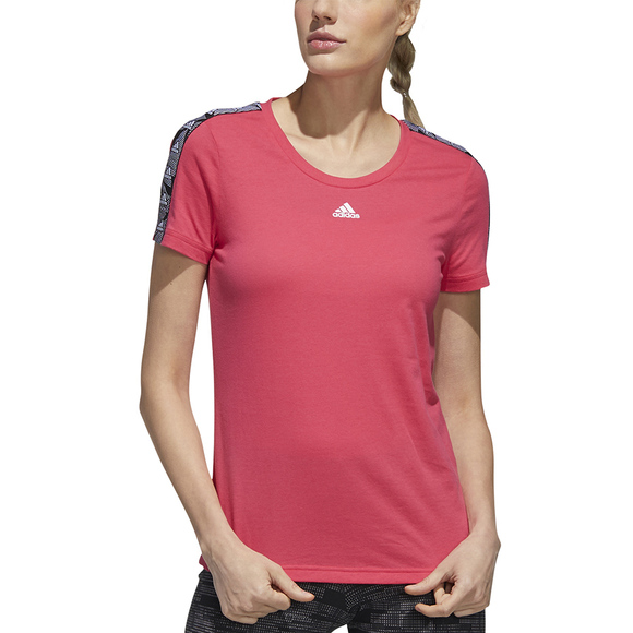 Koszulka damska adidas Essentials Tape Tee różowa GE1133