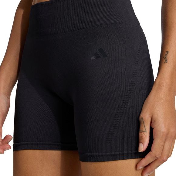 Spodenki damskie adidas Workout Essentials 4 inch czarne JX3902