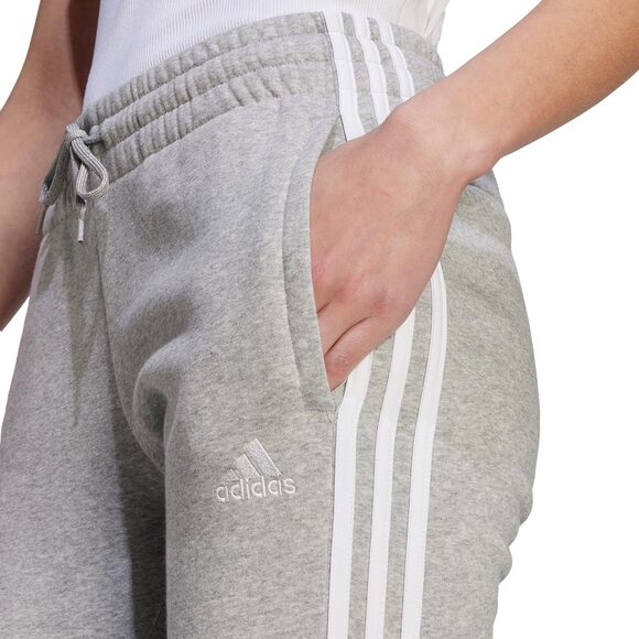 Spodnie damskie adidas Essentials 3-Stripes Fleece szare IL3282