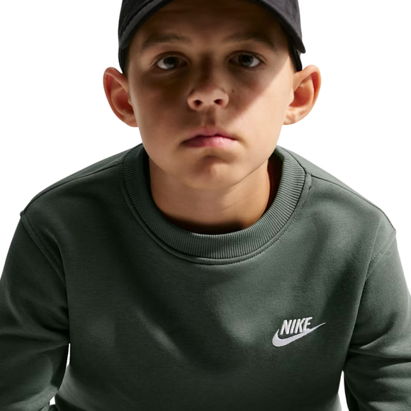 Bluza dla dzieci Nike Sportswear Club Fleece ciemnozielona FD3006 305