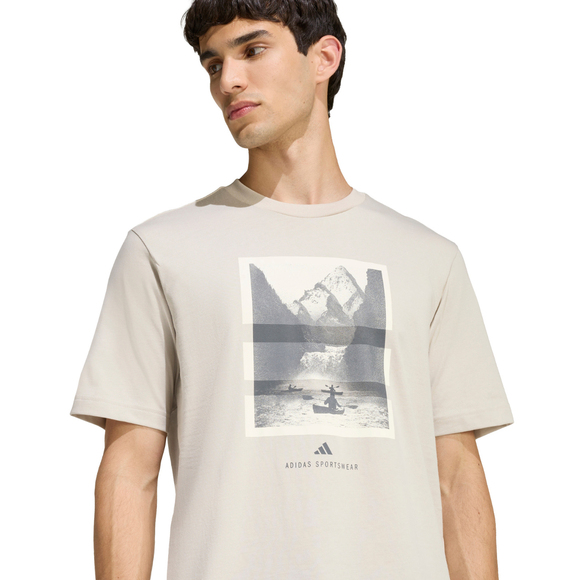 Koszulka męska adidas Outdoor Kayaking Graphic beżowa KB2541