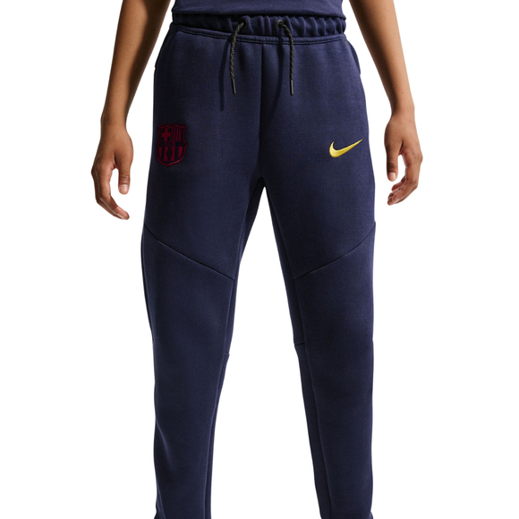 Spodnie dla dzieci Nike FC Barcelona Tech Fleece granatowe II3728 498