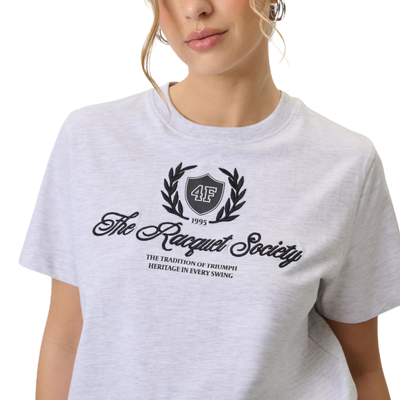 Koszulka damska 4F F2738 chłodny jasny szary melanż 4FWSS26TTSHF2738 27M