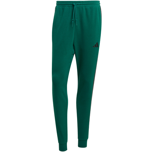 Spodnie męskie adidas Essential 3-Stripes French Terry zielone JD1879